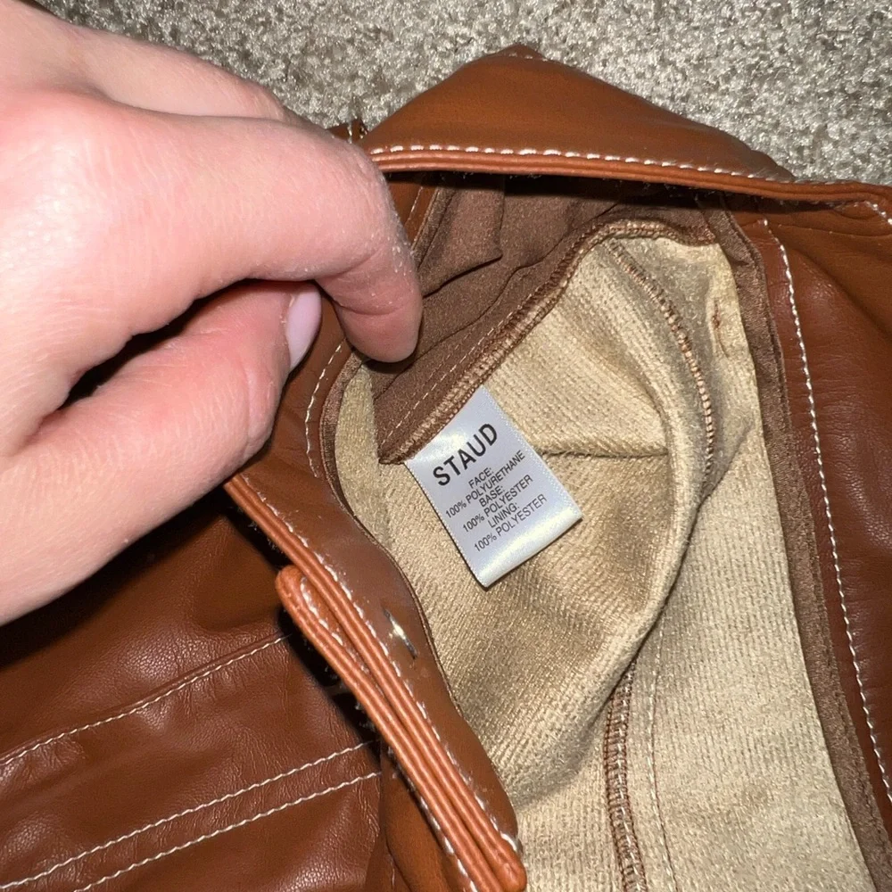 Staud -Women’s Elliot Faux Leather Pants (New!) - Picture 9 of 10